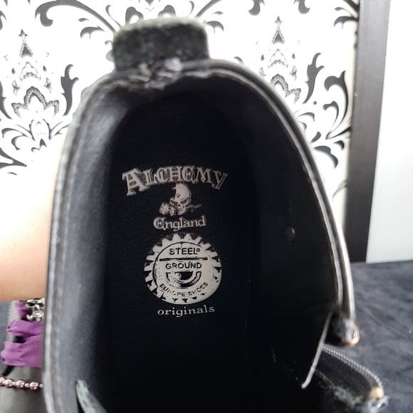 Alchemy England Steelground Heeled Ankle Boots - Picture 5 of 8